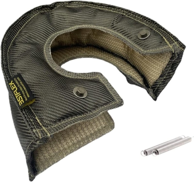 BSTFLEX Carbon Fiber Turbo Blanket T6 Heat Shield Turbocharger Blanket Fastener Springs for T5 T6 Turbine - Image 3